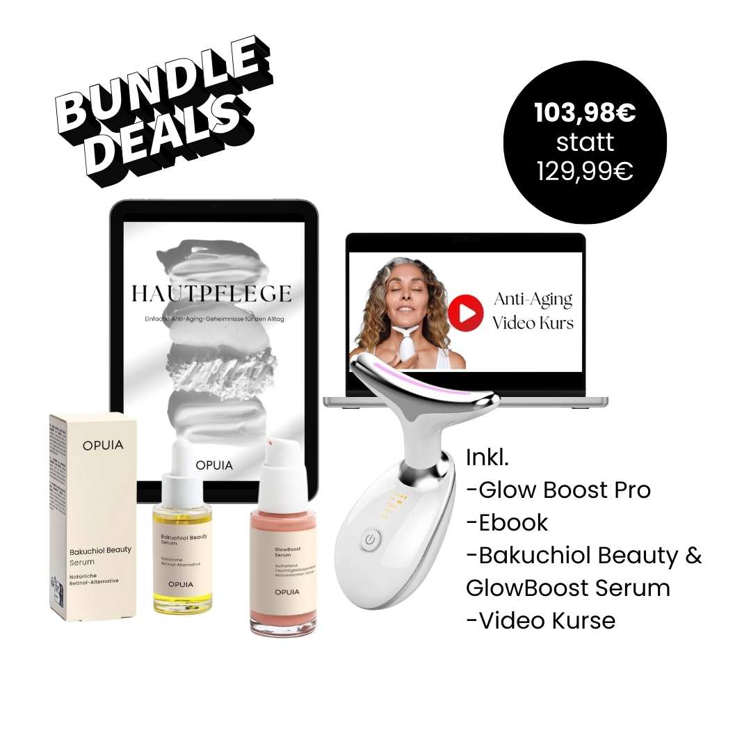 Bundle 2: GlowBoost Pro™ Anti - Aging Gesichtsmassagegerät + Bakuchiol Beauty Serum + GlowBoost Serum - Opuia